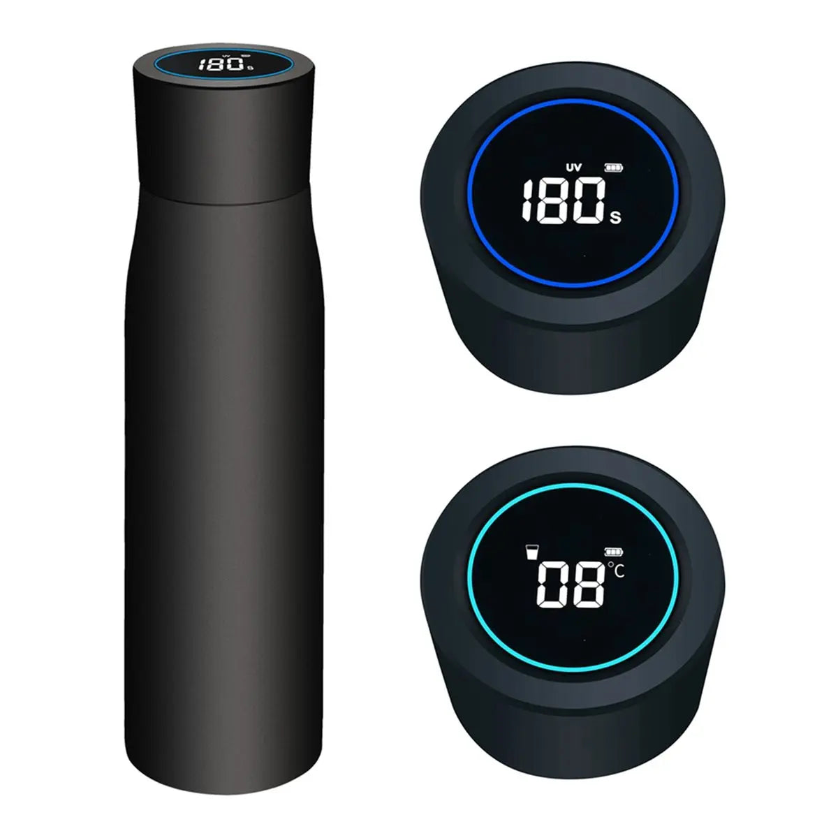 Digital Smart Water Bottle Ultraviolet Self-Cleaning Portable Vacuum Cup Touch Screen Cup with Temperature