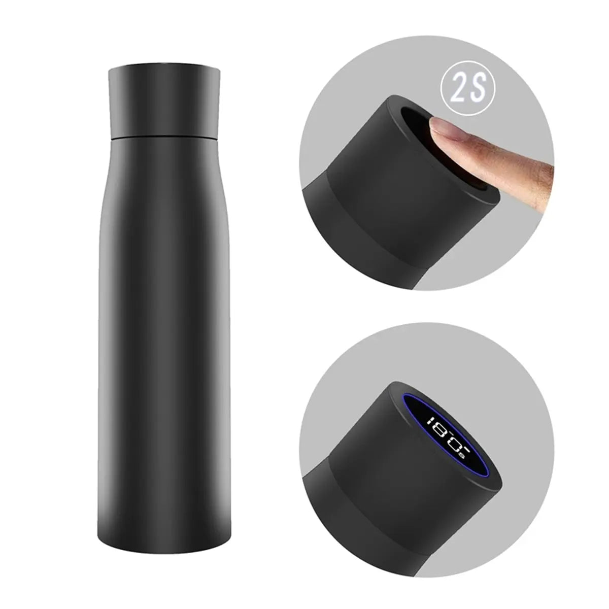 Digital Smart Water Bottle Ultraviolet Self-Cleaning Portable Vacuum Cup Touch Screen Cup with Temperature