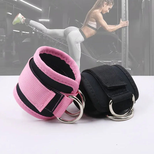 GYM Knöchel-Fitnessriemen mit D-Ring- Gepolsterte Fußschlaufen für Kabelzug, Bein-& Po-Traning