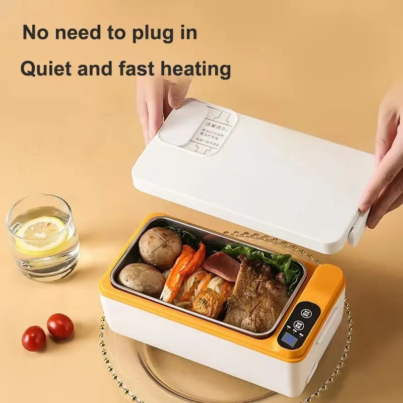 Multifunctional stainless steel electric lunch box travel household mini electric heating lunch box self-heating lunch box
